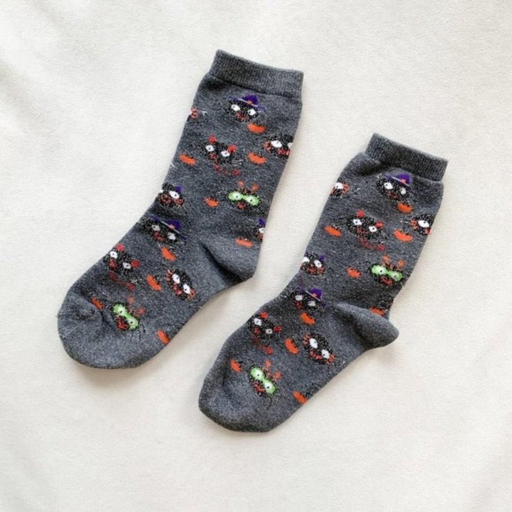 Sparkly Halloween Spider Socks